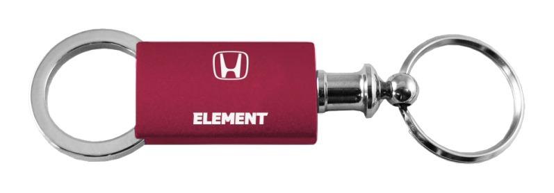 Honda element burgundy valet metal key chain ring tag key fob logo lanyard