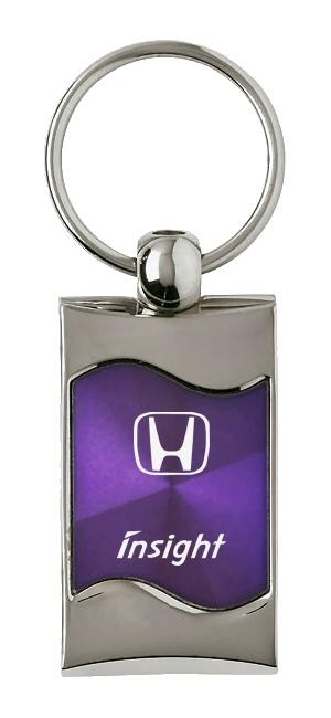 Honda insight purple rectangular wave key chain ring tag key fob logo lanyard