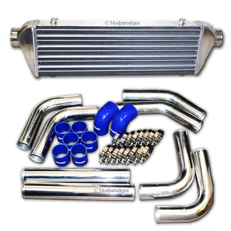 Universal 2.5" intercooler piping kit + intercooler 27.5x7x2.5