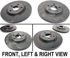 Set of 2 brake disc new right-and-left front rwd fwd express van chevy pair