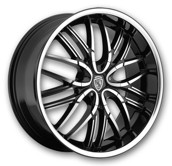 Sikk kyller 18x8 black machine w/ machine line blank +40mm 73.1mm