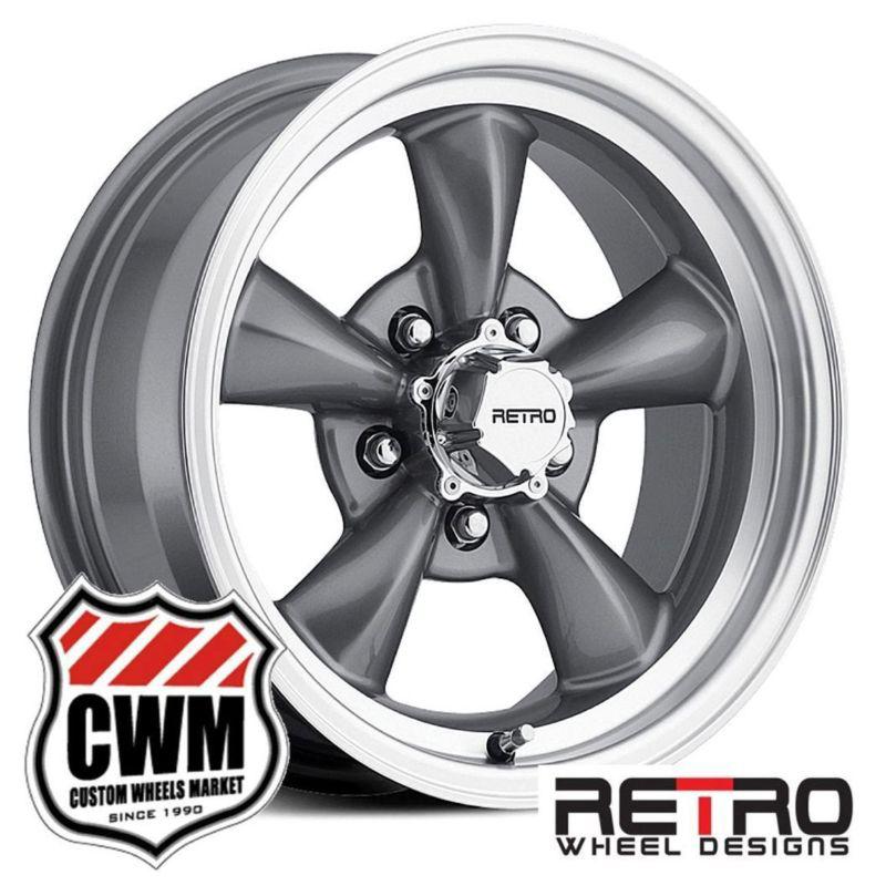 15x7" rwd retro wheel designs gray wheels rims 5x4.50" for ford rwd cars