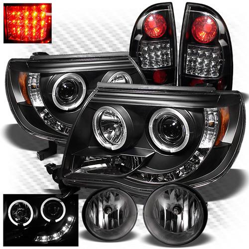 05-11 tacoma black pro headlights + philips-led perform tail lights + fog lights