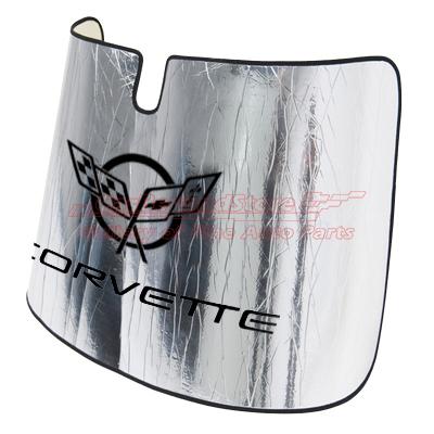 Chevrolet corvette c5 logo custom fit windshield sun shade + free gift, licensed