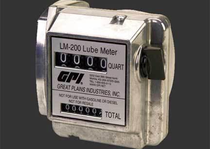 Gpi lm-200 mechanical fuel meter (for 30 wt. oil)1in npt inlet/outlet