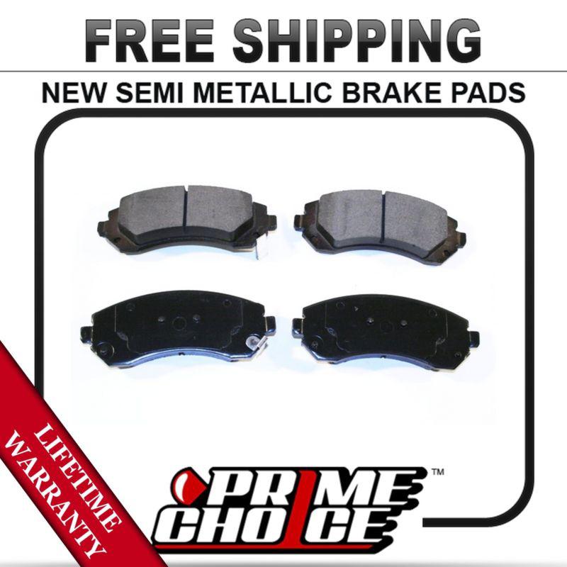 Front semi metallic disc brake pad kit full set with lifetime warranty