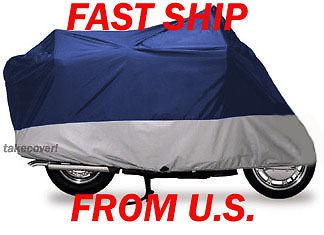 Motorcycle cover fxstsse springer new blue on silver 