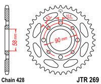 Jt rear sprocket fits honda sl 100 sl100 1971-1972 52t jtr269.52