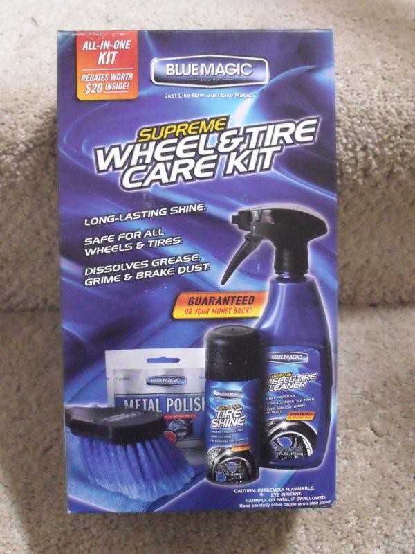 *new* blue magic supreme wheel & tire care kit - 5 items