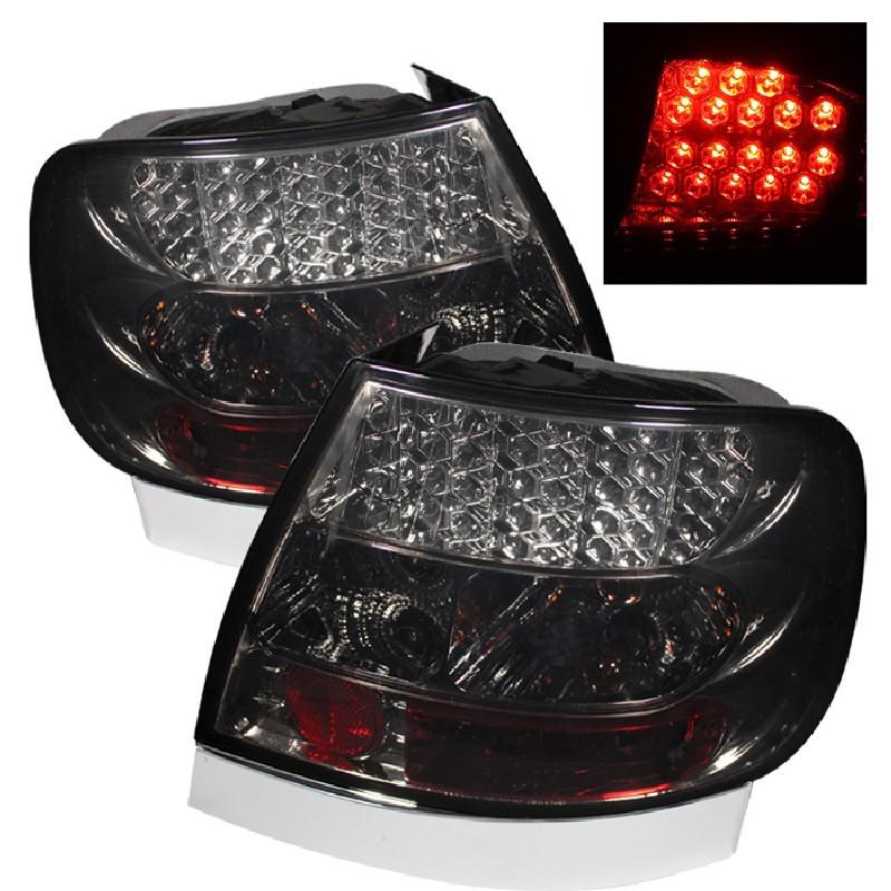 Tln autoparts audi a4 1996 97 98 99 2000 01 led tail lights - smoke