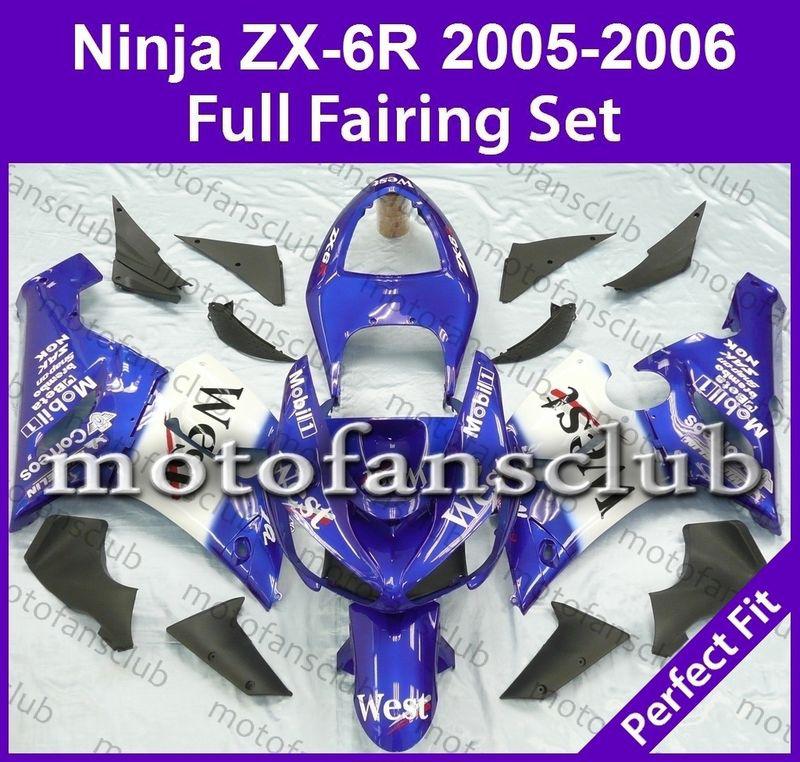 Fit kawasaki 05 06 zx 6r zx 636 ninja 2005 2006 fairing bodywork plastics #27 c