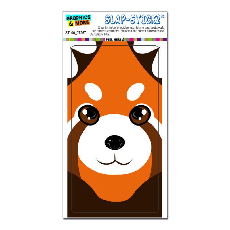 Red panda cute full face - slap-stickz™ car window locker bumper sticker