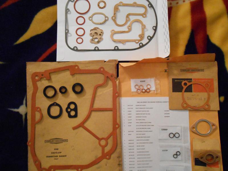 Harley aermacchi sprint  61-66  sprint complete engine gasket set for 250 engine