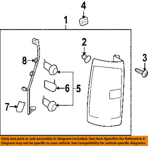 Gm oem 15224109 combination lamps tail light-rear-backup lamp bulb