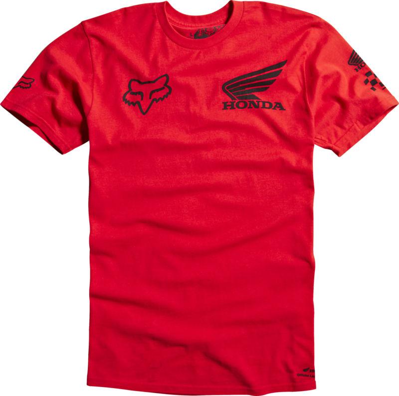 Fox racing honda basic t-shirt red tee shirt 2014