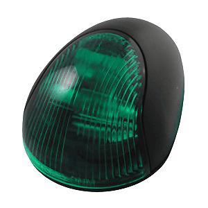 Brand new - attwood 2-mile vertical mount, green sidelight - 12v - black plastic