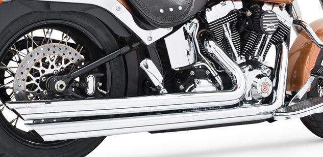 Freedom performance exhaust patriot slash long chrome harley flst 1986-2013