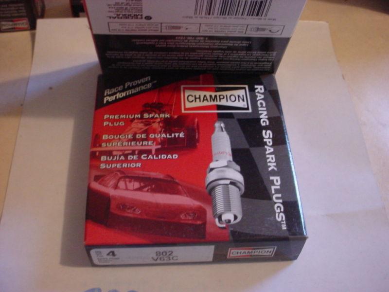 V63c champion premium spark plug(s) set of 8, new 802, v63c, upc  037551123568