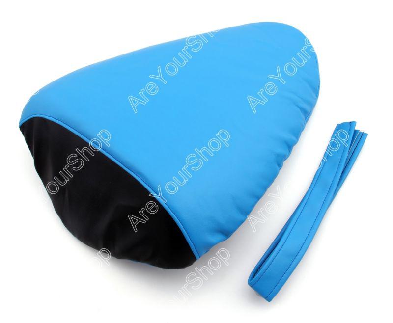 Rear pu leather seat cowl cover pillon kawasaki zx6r 09-10 zx10r 08-09 blue