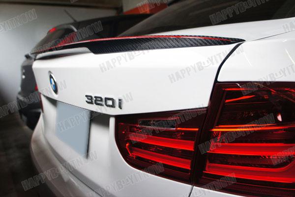 Painted carbon fiber line color bmw f30 high performance trunk boot spoiler 