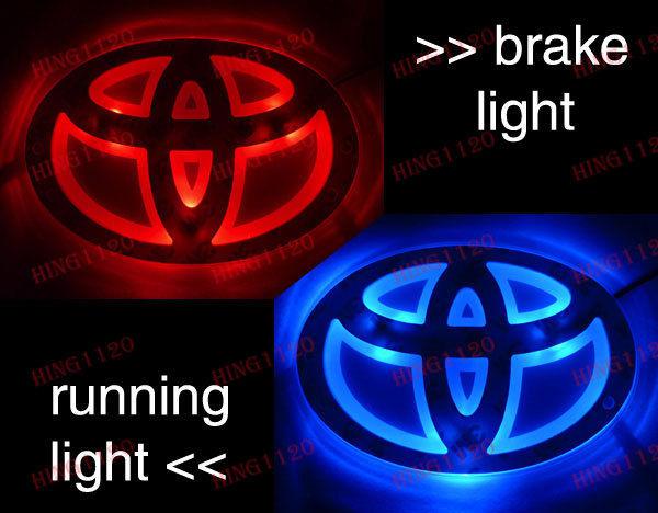 Toyota corolla two tone (blue&red) led light truck logo emblem tail car badge