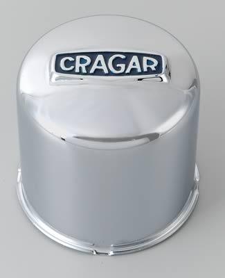 Cragar center cap 4.25" dia push-through dome chrome steel 29271-1 cragar logo