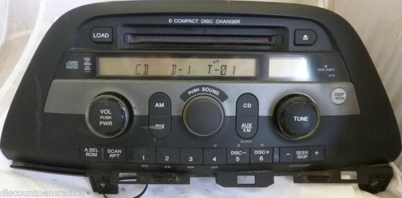 05-10 honda odyssey radio 6 disc cd player & theft code 39100-shj-a100 1bu1 *