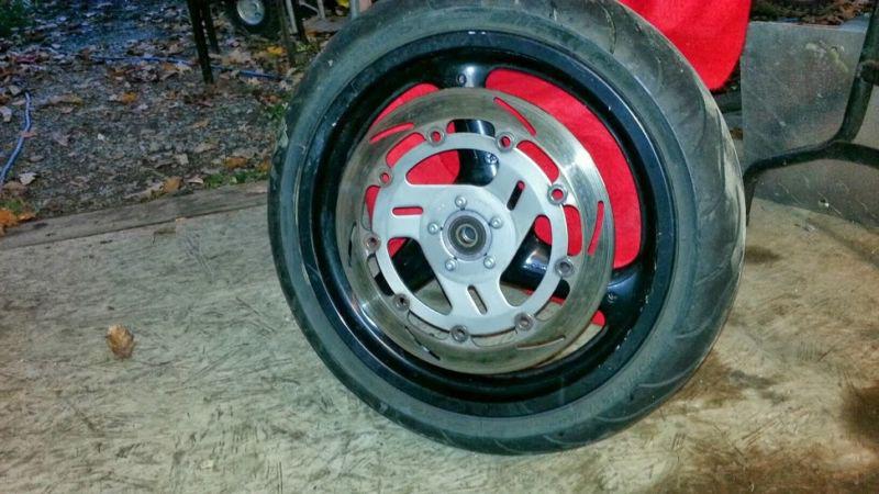 2000 buell cyclone, m2 17" front wheel  with great rotor 98-02 