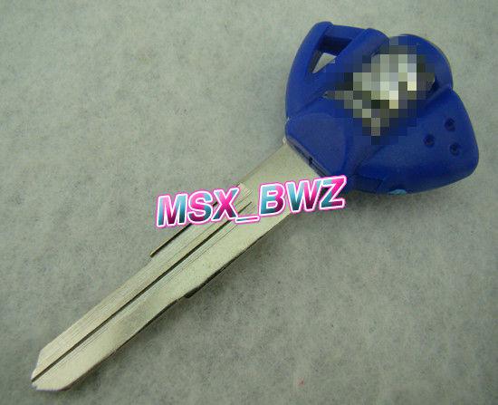 Blade key motorcycle suzuki gsxr 600 750 1000 1300 sv 650 dl1000 blue