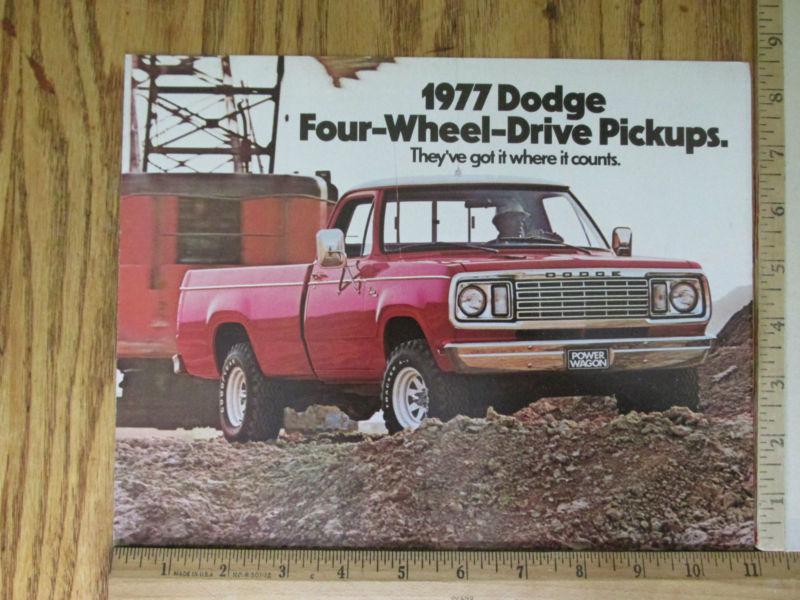 1977 77 dodge 4wd truck w100 w200 w300 sales brochure original