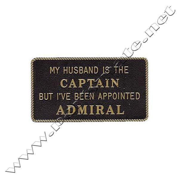 Bernard engraving fp020 fun plaque / my husband is the captain b