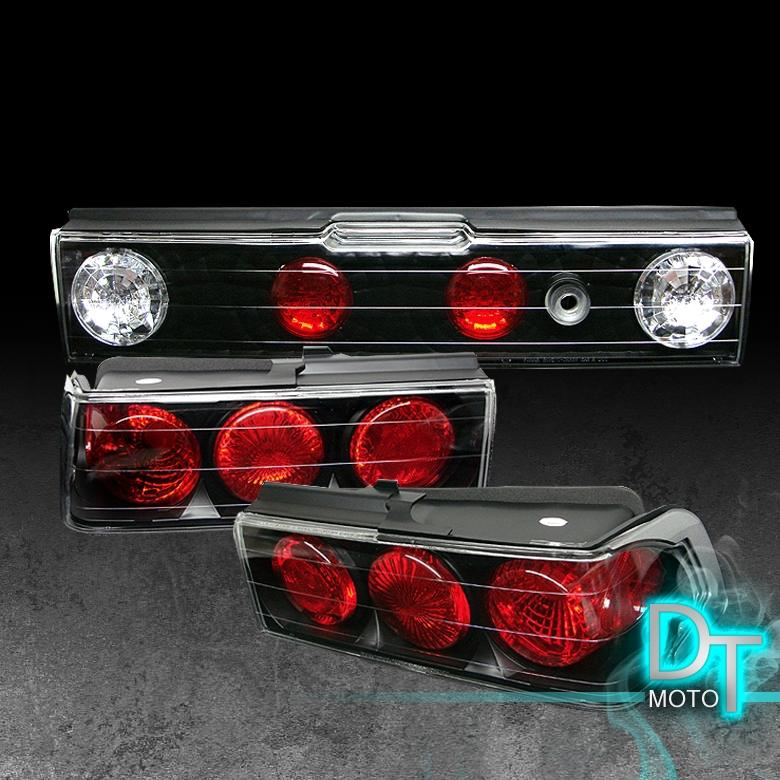 88-91 crx blk tail lights trunk lamps hatchback 3pcs left+right