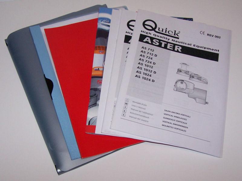 Quick nautical equipment catalog & windlass installation guide from italy - 2006