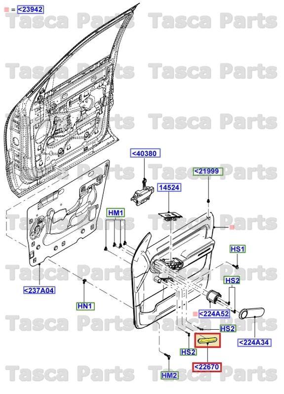 Brand new oem rh or lh front door trim panel cover med/light stone ford mercury