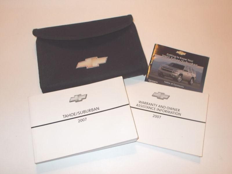 2007 chevy tahoe / suburban owner's manual in canvas case