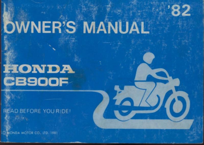 1982 honda cb900f owner's manual