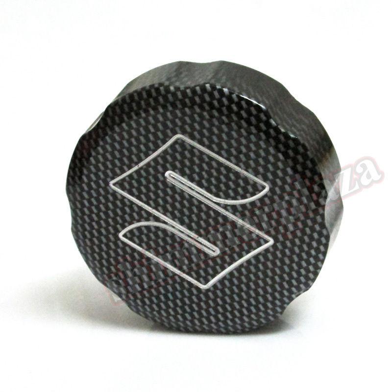 Carbon brake fluid reservoir cap for suzuki gsxr 600 750 1000 sv tlr tl 12