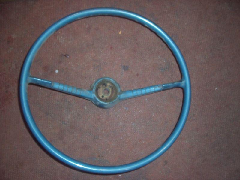 1955 1956 chevy blue  150 210  original steering wheel 55 56 chevrolet