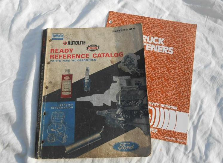 1958-67 ford ready reference catalog 1967 edition+ruck fasteners brochure