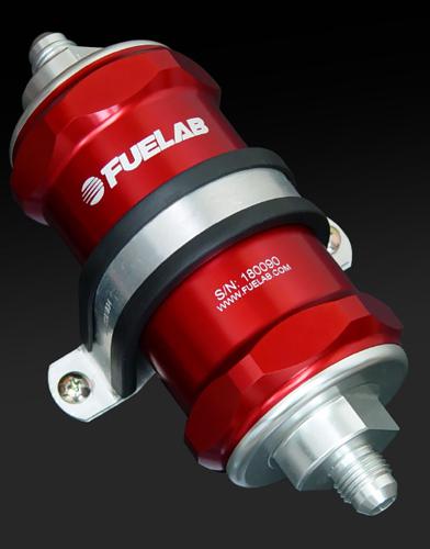 Fuelab fuel filter -6an w/ 10 micron 81801-2 red