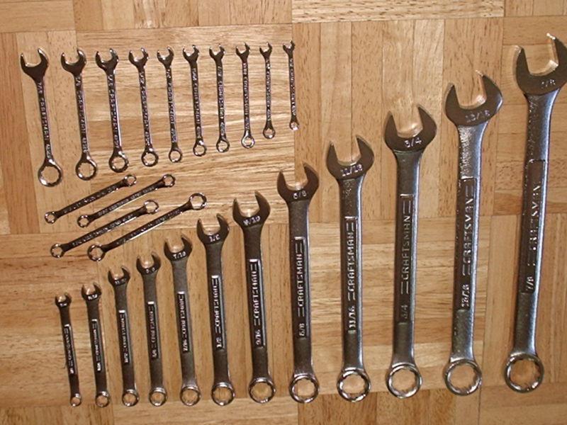New lot craftsman 26 piece (26pc) sae std combination wrench set 12pt
