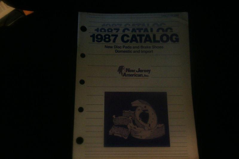 1987 new jersey american disc brake pads shoes catalog w applications