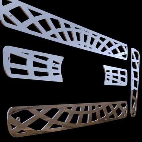 Ford f150 04-08 bar-style spider web polished stainless truck grill add-on