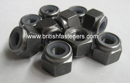 Bsc cei bscycle 5/16" - 26 tpi steel nylock hex nuts (10 pcs) british whitworth