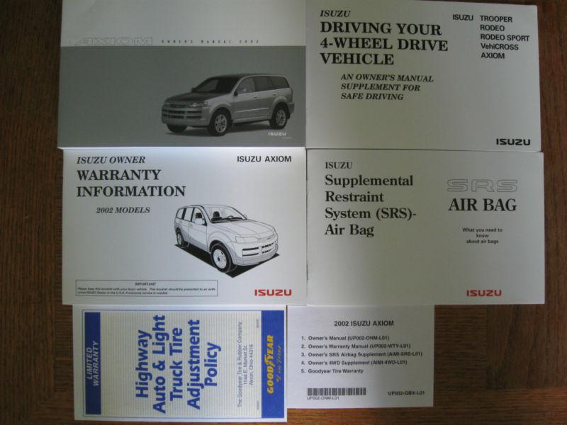 2002 isuzu axiom owner's manual