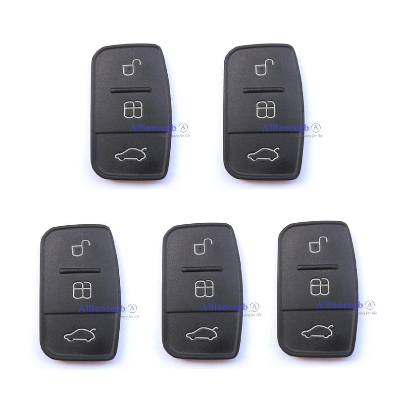 5pcs wholesale replacement remote key buttons rubber pad fits:ford c s max focus