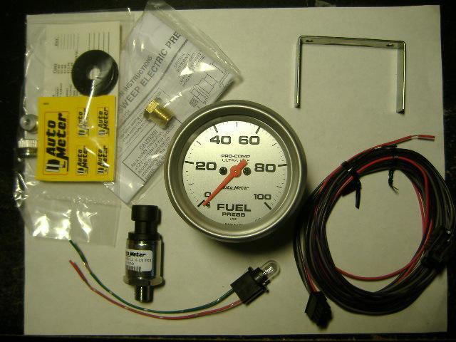 Autometer pro comp ultra lite 2-5/8" electric fuel pressure gauge 0-100 psi 4463