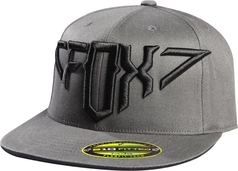 Fox racing mens over and out 210 flexfit hat 2013 small/medium charcoal