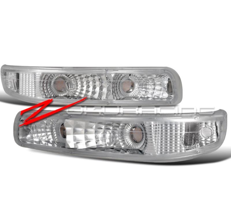 99-02 chevy silverado clear signal bumper lights pair