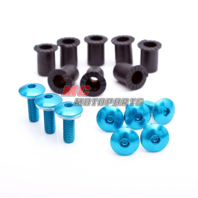 Blue windscreen bolts screws honda cbr 900rr st1100 cbr 1100xx cbr 929rr